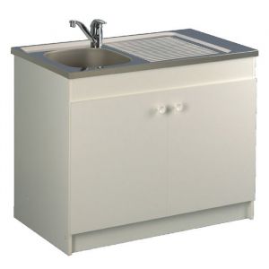 Meuble sous &eacute;vier LEADER hydrofuge 800x600cm 2 portes - AQUARINE - 200103