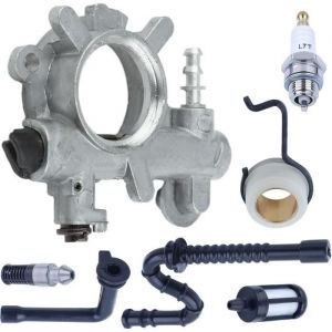 Pompe &agrave; huile Vers de verrouillage Huile de carburant Kit de ligne de filtrage de p&eacute;trole Ajustement pour STIHL 034 036 MS360 With