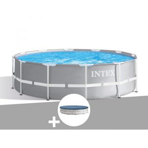 Kit piscine tubulaire Intex Prism Frame ronde 366 x 122 m + Bâche de protection