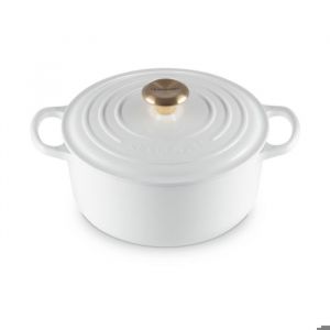LE CREUSET Cocotte Ronde Evolution en Fonte 24 cm Blanc