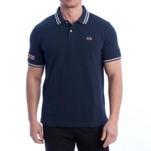 Polo - La Martina - YMP014-PK031 - Manches courtes - Regular Fit - Bleu marine