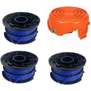 Lot de 3 Bobines de Rechange - AQSACOKIYA - BLACK+DECKER A6441 Coupe-Bordures - GL315 GL350 GL650 - Avec1 Capuchon