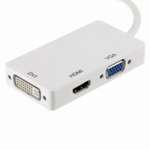 VSHOP ® Adaptateur Thunderbolt-Mini DisplayPort Vers DVI & VGA &HDMI - Adapteur Câble 3 en 1 pour Mac Book iMac Mac Book Air Mac