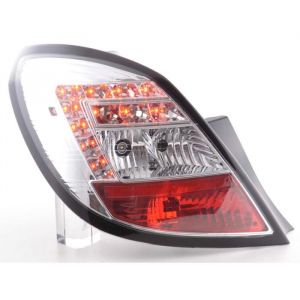 Paire feux arri&egrave;re Opel Corsa D 5 portes 2006 a 2010 Chrome Led-33802147