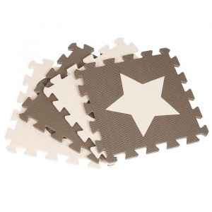 Tapis de jeu en mousse pour bébé Luxstore EVA Puzzle - 12 dalles (32.5 x 32.5 x 1cm) - Blanc Rose Gris