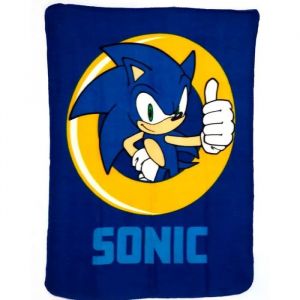 Couverture - GUIZMAX - Plaid polaire Sonic - Blanc - Synth&eacute;tique - 100x140 cm