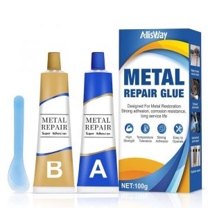 Colle Metal Extra Forte100 G(A+B) Soudure a Froid MetalSoudure a Froid AluminiumConvient pour R&eacute;parationRemplissage et Soudage