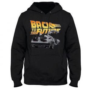 Sweat-shirt - Retour vers le Future - BTTF Dolorean - Noir - Manches longues - 100% coton