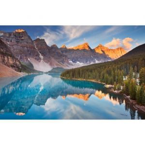 Photo Art Papier Peint INTISS&Eacute;-LAC DE MONTAGNE-(215556)-8 l&eacute;s-400x260cm-Mural Poster G&eacute;ant XXL-Animaux Mer Beach Oc&eacute;an Nature For&ecirc;t