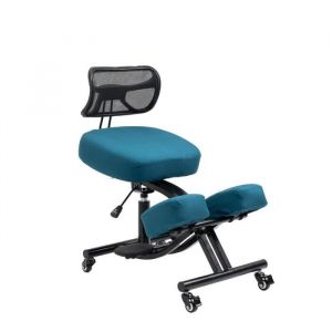 Kenoko OKNEEL PRO – Siège Assis Genoux Ergonomique  Cuir écologique  Chaise réglable avec dossier  Améliore posture  Turquoise