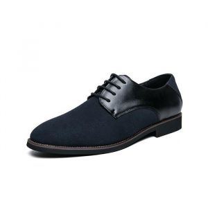 Richelieu Homme Lacet Mode Chaussure Cuir - Bleu - Adulte - Respirant