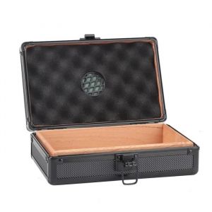 OMABETA étui à cigares Boîte de rangement pour cave à cigares doublée de cèdre coque en aluminium boîte-cadeau fumeur coupe