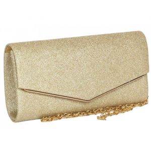 Pochette c&eacute;r&eacute;monie-Nyls Cr&eacute;ation-Pochette Femme Doree Strass Sac Soiree Mariage Minaudiere Celyst - Jaune