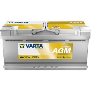 Batterie Varta A4 Start & Stop Silver Agm 105 Ah - 950 A - 4016987167267