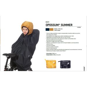 Couvre&ndash;selle Post&eacute;rieur Tucano Ocre Transformable En Poncho Anti&ndash;pluie Enfant - 8026492102383
