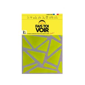 Planche De 2 Adhésifs Triangles Fluorescents Jaune Cadox - 2704119