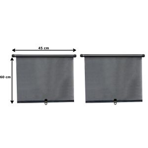 2 Rideaux Pare-soleil Enrouleur Lat&eacute;raux Norauto 60 X 45 Cm - 3501362859680