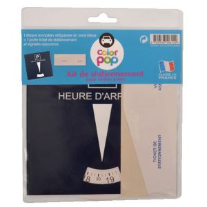 Disque Bleu Avec Un Porte-ticket De Parking Et Porte-vignette Assurance - 3700536106142