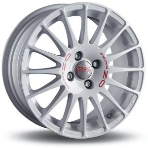 Jante Alu Oz Superturismo Wrc 14 Pouces - 6x14 4x100 Et36 Blanc Lettre Rouge - 8027529083262