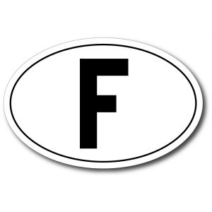 1 Autocollant France Ovale 17.5 X 11.5 Cm Autocollant - 824180