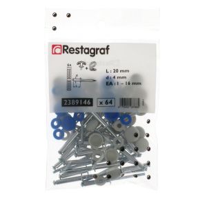 32 Rivets Aluminium &Eacute;panouis 4 X 20 Mm Avec Chapeaux Blancs Et Bleus - 3170400037665