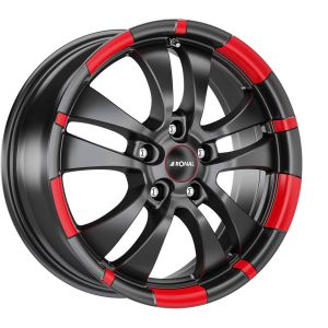 Jante Alu Ronal R59 Mcr 16 Pouces - 7x16 4x108 Et42 Jetblack-matt-red Rim - 2024493