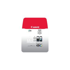 Canon 3713C006 - PG-560CL561 Cartouche d'encre multi pack noir + couleur 7,5ml + 8,3ml UE2 pour Canon Pixma TS 5350