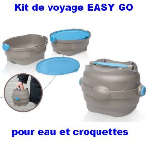 Kit de voyage pour eau et croquettes - Easy Go (pour chiens et chats)