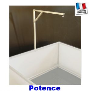 Potence à lampe chauffante pour bac de mise bas