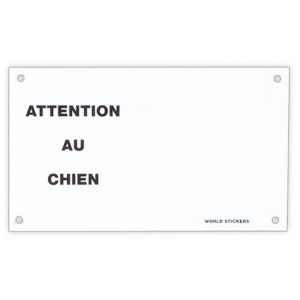 Plaque de garde "attention au chien" (petit format)