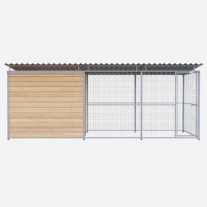 Chenil Super Junior MKS en bois + grillage - 5 m x 2 m