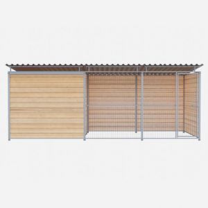 Chenil Eleveur Super Pro MKS en bois + grillage - 5 m x 2 m