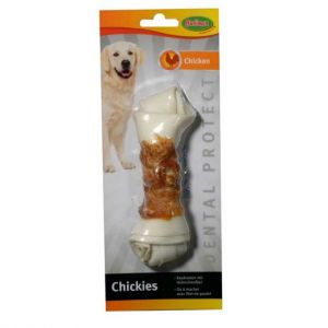 Chickies, os noué blanc au poulet, friandise pour chien