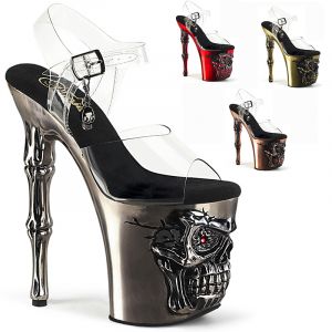 Sandales doigt haut talon 20 cm - Pointure : 40 - Couleur : Argent