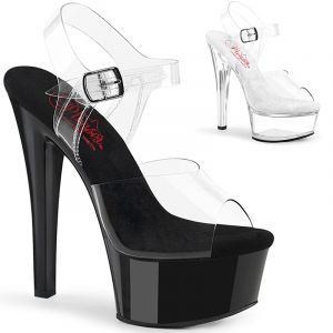 Chaussures transparentes sandales talon fin - Pointure : 41 - Couleur : Transparent