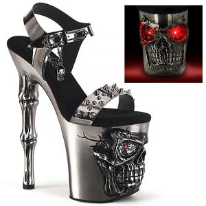 Nu-pieds chromé tête de mort - Pointure : 40