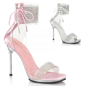 Sandales &agrave; talon mariage et c&eacute;r&eacute;monie - Pointure : 41 - Couleur : Argent