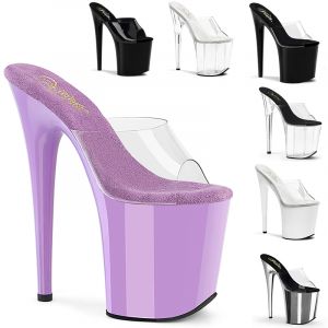 Sandales Vertigineuses &agrave; Brides Transparentes  - Pointure : 46 - Couleur : Argent chrom&eacute;