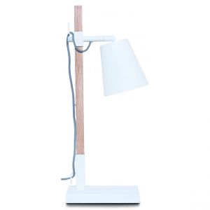 Lampe de Bureau r&eacute;glable Bois et M&eacute;tal Blanc SYDNEY