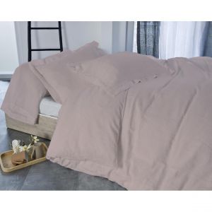 Housse De Couette Avec Boutons Rose Poudré ORGANIC