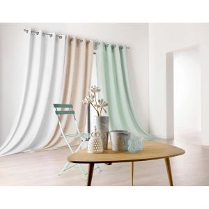 Rideau oeillet Lin Lave Beige