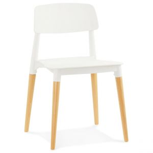 Chaise moderne 'TRENDY' blanche style scandinave