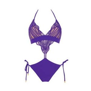 MARJOLAINE maillot de bain 1 pièce trikini sans armatures Asma Swim Violet - Taille XS
