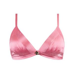 MARJOLAINE soutien-gorge triangle Chrom&eacute;a en soie Calista Rose - Taille 36