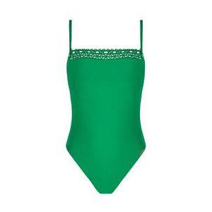 LISE CHARMEL maillot de bain 1 pièce bustier sans armatures Ajourage Couture Vert - Taille 1