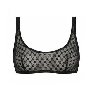 SIMONE P&Eacute;R&Egrave;LE soutien-gorge sans armatures en dentelle Plume Noir - Taille 0