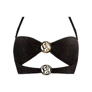 LULI FAMA haut de maillot de bain bandeau Sunkiss Glow Noir - Taille XS