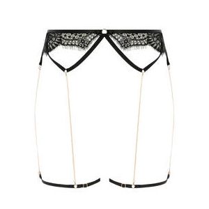DITA VON TEESE porte-jarretelles 6 attaches en dentelle Von Follies Betony Noir - Taille XS