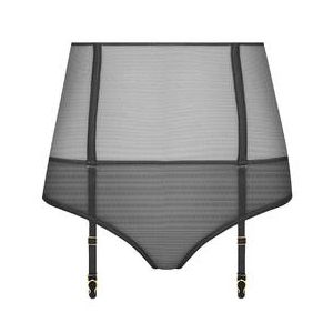 MAISON CLOSE culotte haute ouverte porte-jarretelles  L'Amoureuse Noir - Taille XS