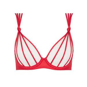 AGENT PROVOCATEUR soutien-gorge corbeille Ozara Beige/Rouge - Taille 85A